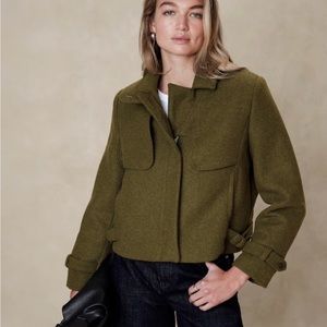 Banana Republic Olive Green Wool Coat